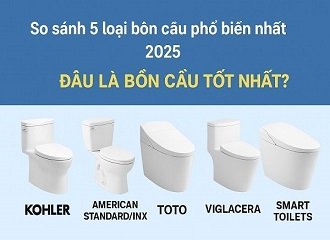So sánh 5 loại bồn cầu phổ biến nhất 2025 – Bồn cầu tốt nhất