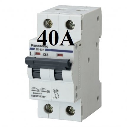 Mcb tép 2p 40a Panasonic