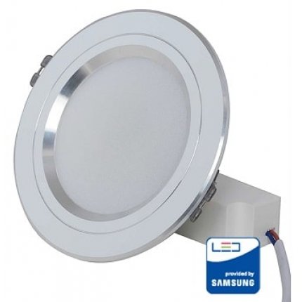 Đèn led âm trần 7w rạng đông viền bạc