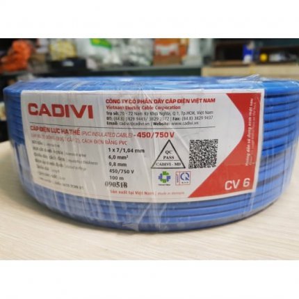 Dây Cáp Điện Cadivi CV 6.0