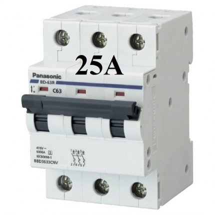 MCB 3P 25a Panasonic
