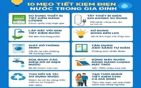 10 mẹo tiết kiệm điện nước trong gia đình – Giúp giảm hóa đơn 30% mỗi tháng!