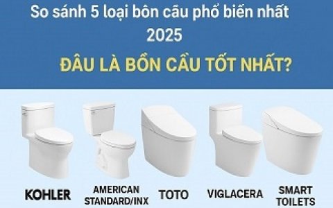 So sánh 5 loại bồn cầu phổ biến nhất 2025 – Bồn cầu tốt nhất