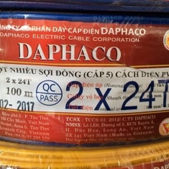 Dây đôi mềm Vcmd 2x24 (2x0.75) Daphaco