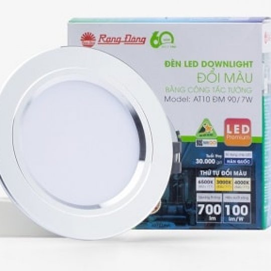 Đèn led âm trần đổi màu 7w Rạng Đông