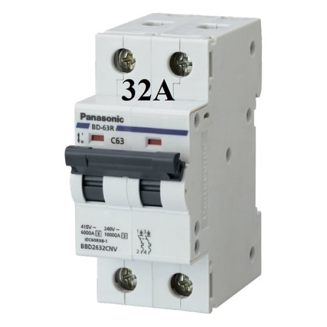 Mcb 2 tép 32a panasonic