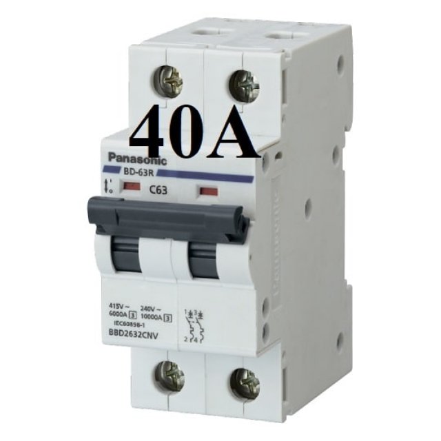Mcb tép 2p 40a Panasonic