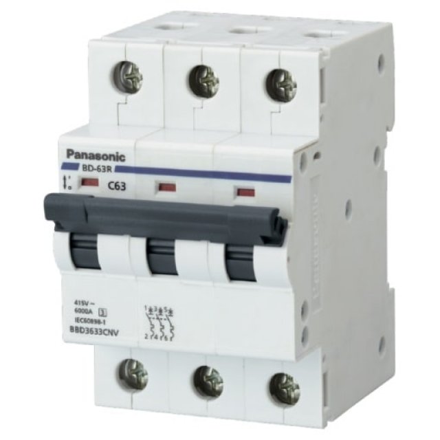 Aptomat tự động DIN MCB-3P 63A Panasonic
