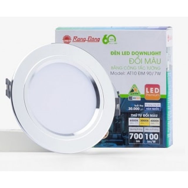 Đèn led âm trần đổi màu 7w Rạng Đông