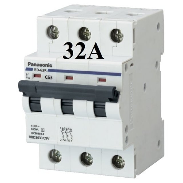 MCB 3P 32a Panasonic