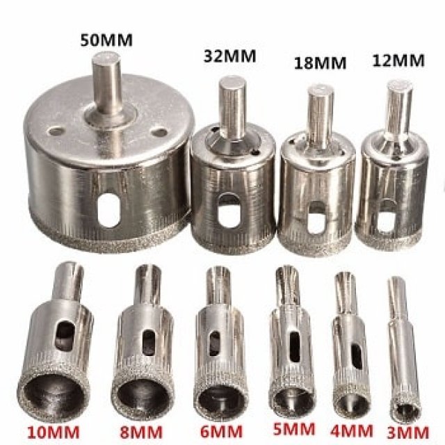 Mũi khoan kiếng,kính,đá gạch men,thuỷ tinh đủ kích thước