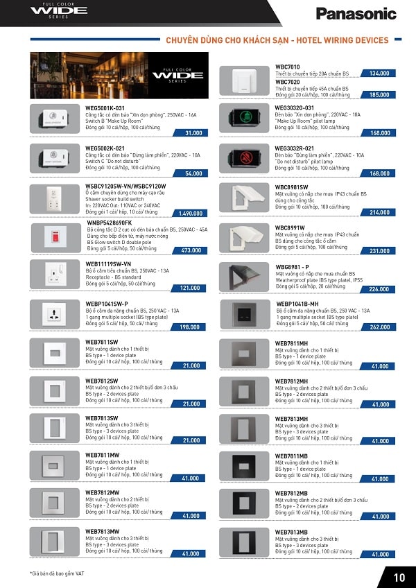 bang gia panasonic 11