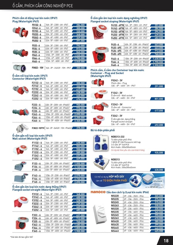 bang gia panasonic 20