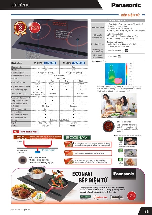 bang gia panasonic 36