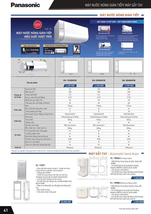 bang gia panasonic 43