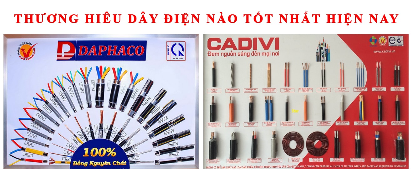 dây điện cadivi và dây điện daphaco