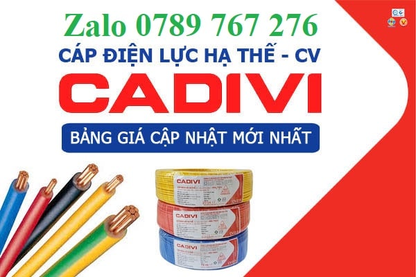bảng giá dây điện cadivi