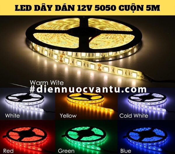 đèn led dây trang trí loại dán 5m