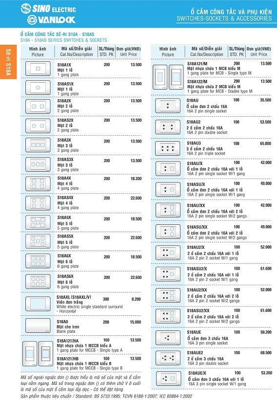 thiết bị điện sino
